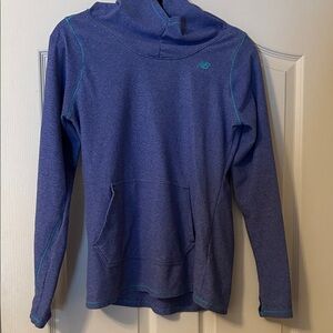 New Balance Women's Blue Hoodie with Teal Accents size medium
